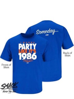 NY Mets Gildan Royal Blue 'I Wanna Party Like It's 1986' Graphic Tee